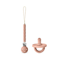 Ensemble attache-tétine Lova + Tétine et anneau de dentition 2en1 Yassou Taille 2