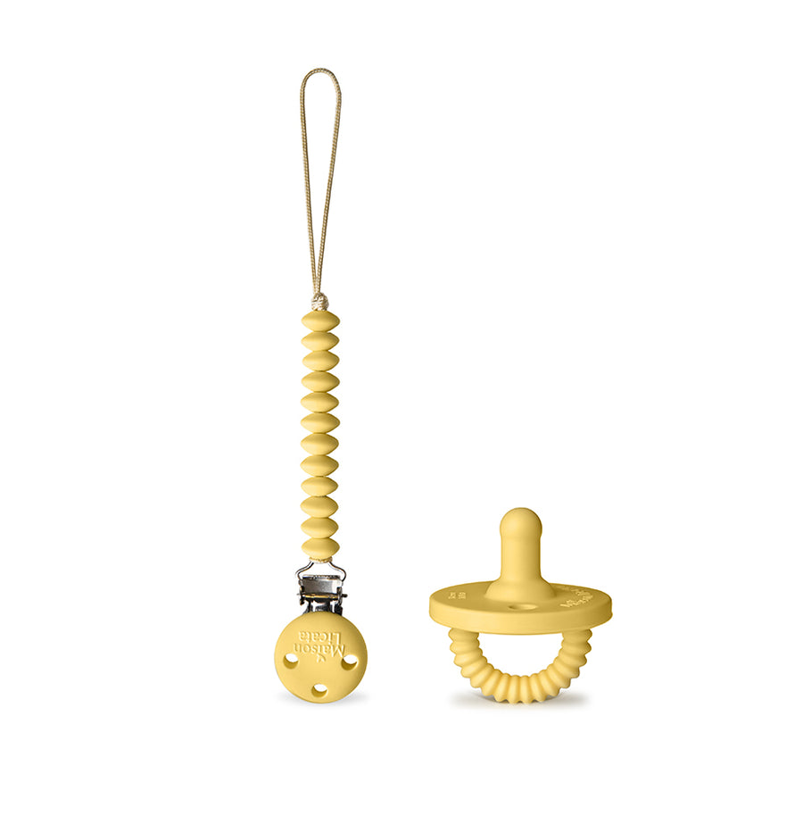 Ensemble attache-tétine Lova + Tétine et anneau de dentition 2en1 Yassou Taille 2