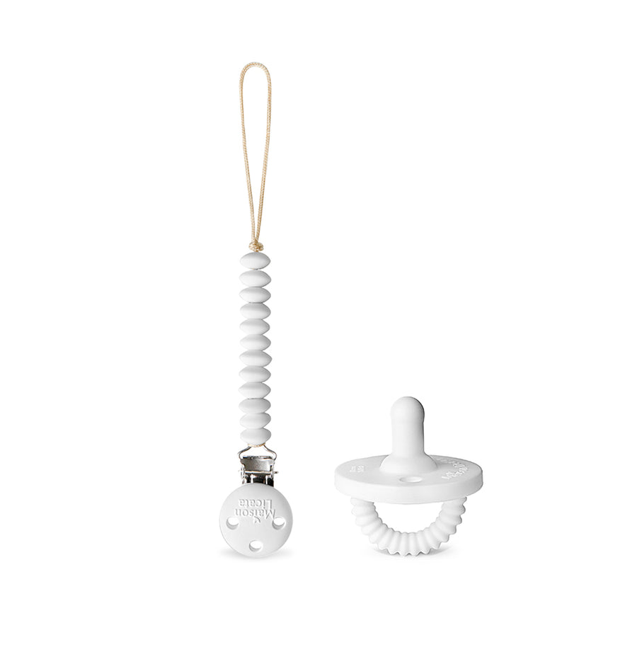Ensemble attache-tétine Lova + Tétine et anneau de dentition 2en1 Yassou Taille 2